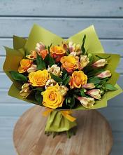 Букет цветов из:  Альстромерии и Розы в Нарткале