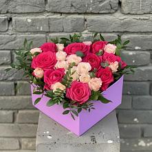 Цветочная композиция из Розы в коробке в Нарткале