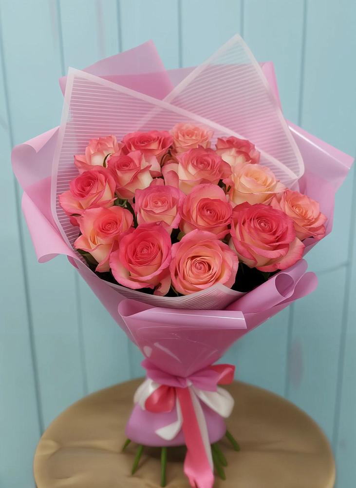 Букет 15 Розовых роз Равель в Нарткале