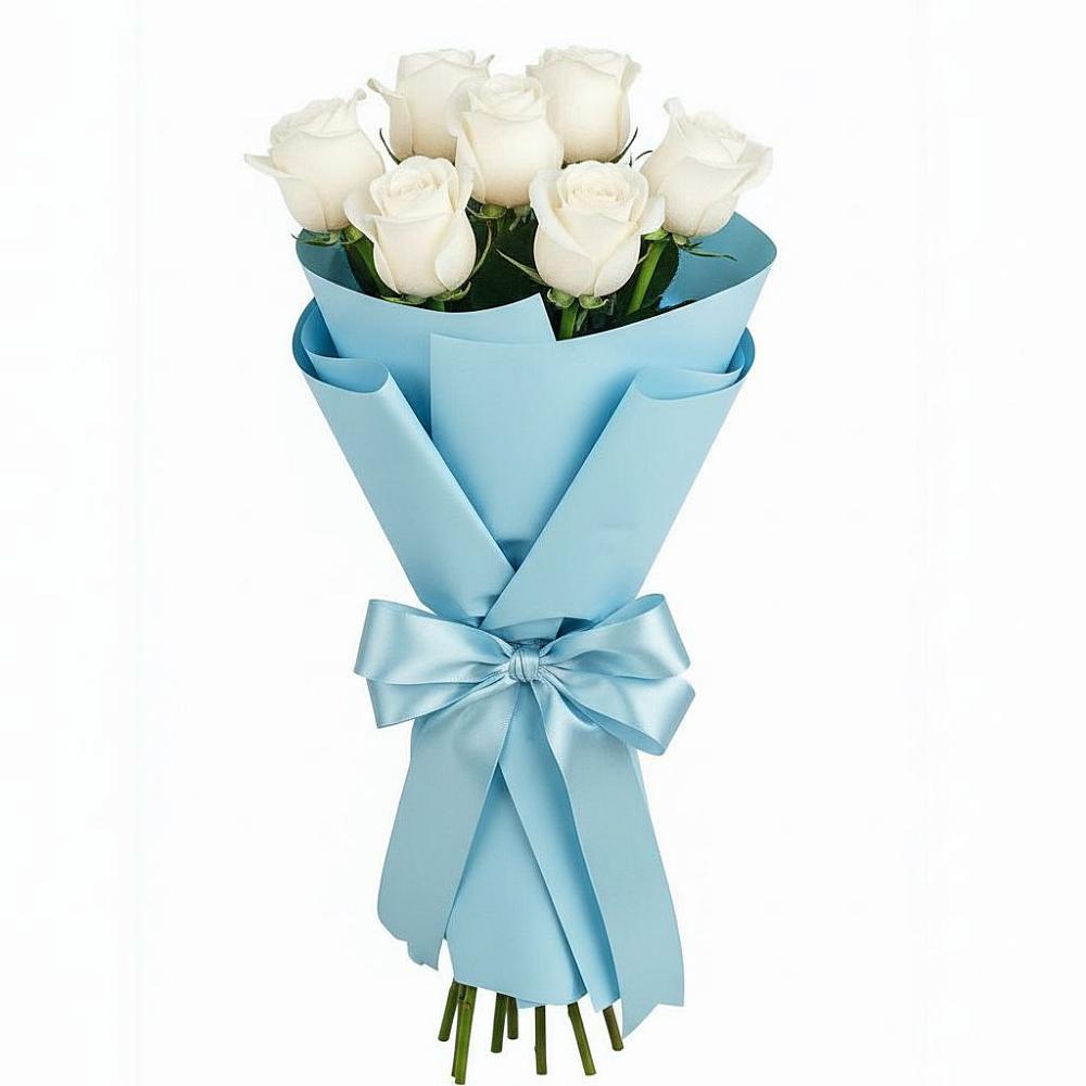 Букет 7 белых роз Проуд в Нарткале
