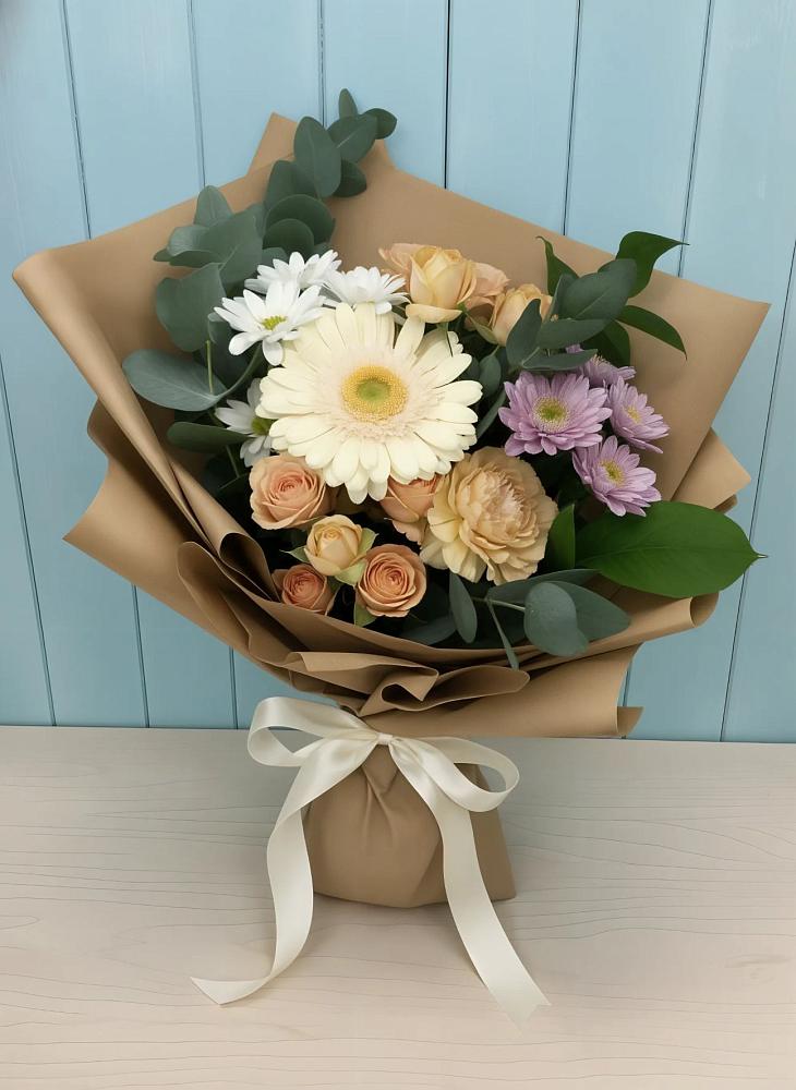 Букет цветов из: Герберы и Хризантемы в Нарткале