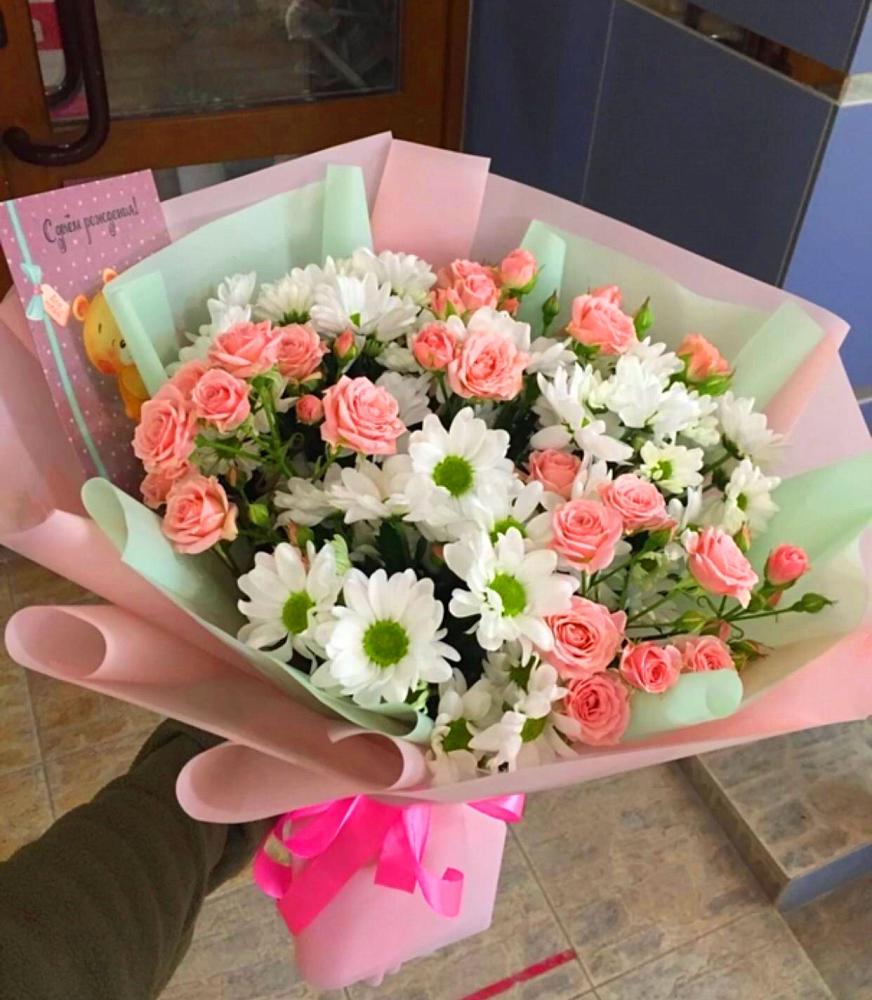 Букет цветов из: Розы и Хризантемы в Нарткале