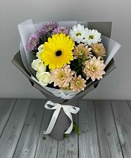Букет цветов из:  Розы, Герберы и Хризантемы в Нарткале