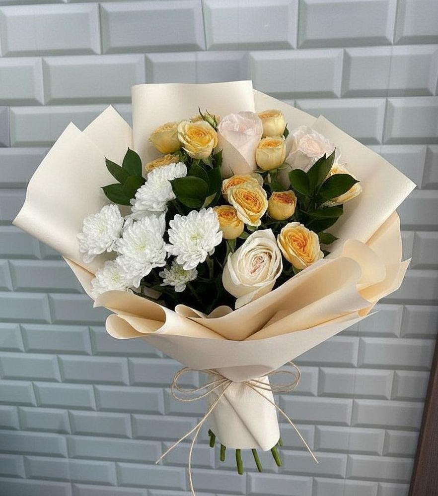 Букет цветов из: Розы и Хризантемы в Нарткале
