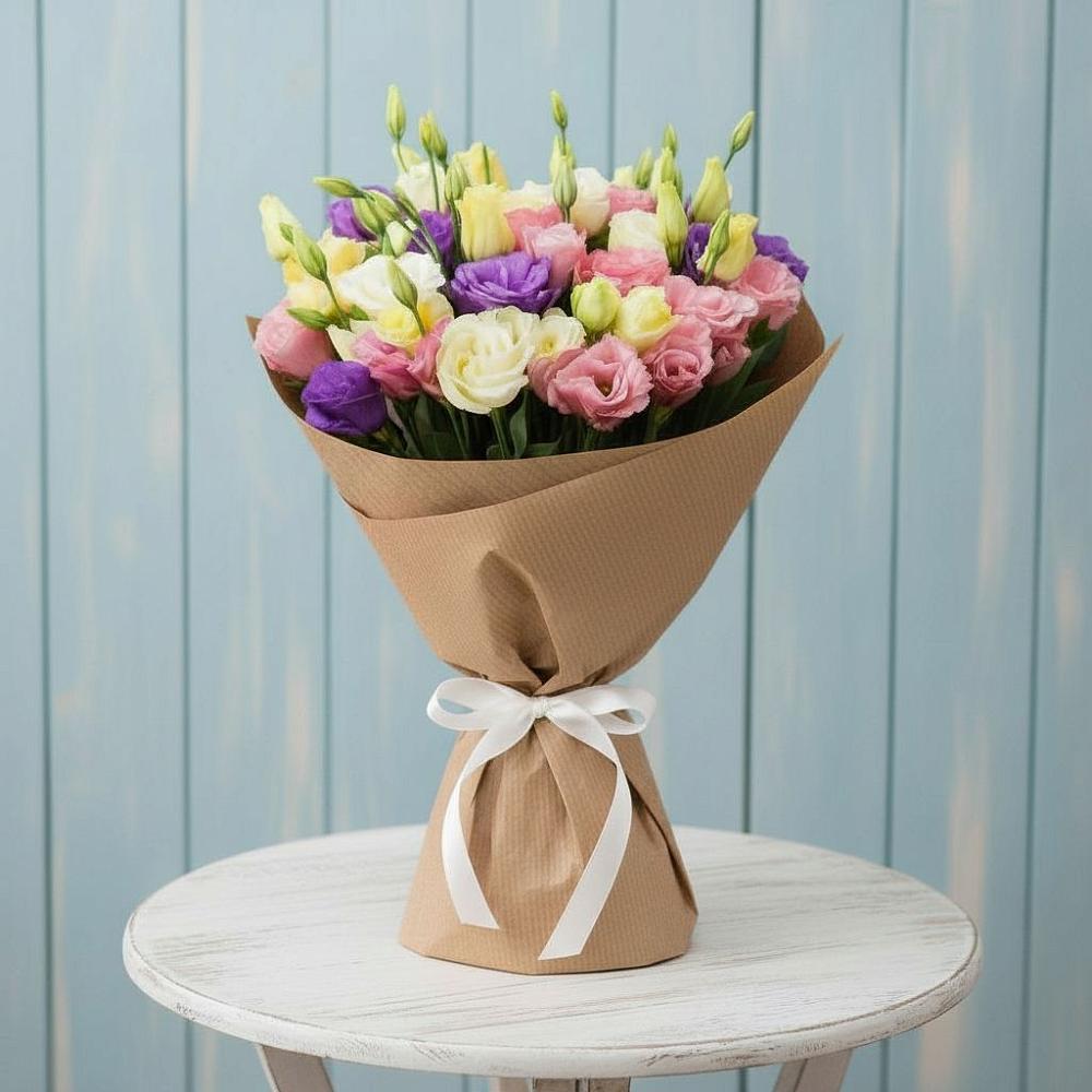 Букет цветов из: Лизиантусы в Нарткале