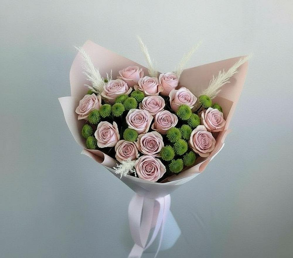 Букет цветов из: Розы и Хризантемы в Нарткале