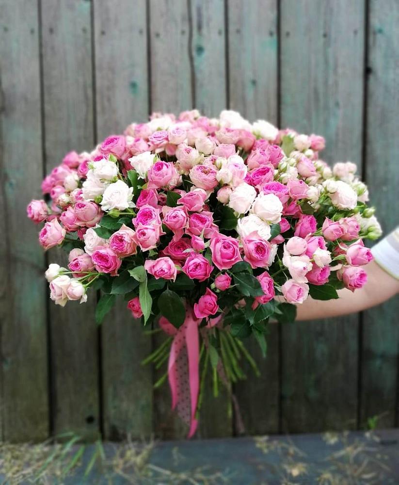 Букет Розовые кустовые розы Натали и Лав Лидия в Нарткале