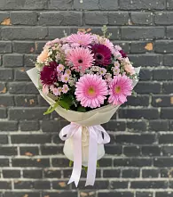 Букет цветов из:  Герберы и Хризантемы в Нарткале