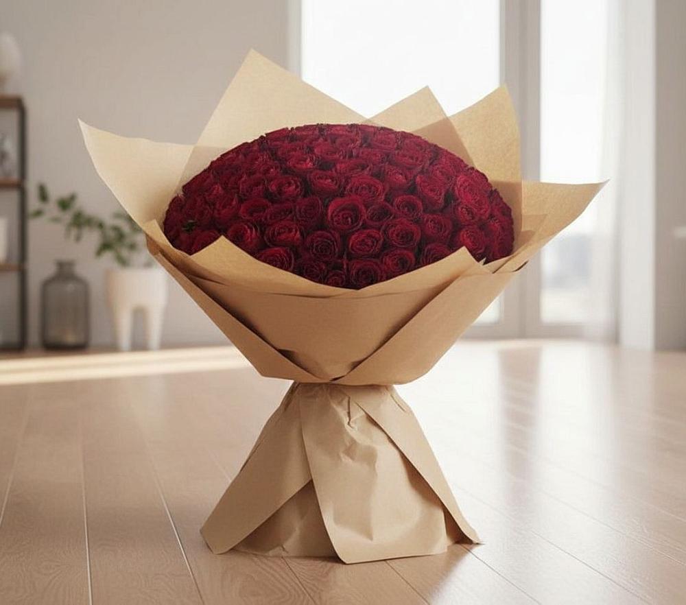 Букет 101 Красная роза в Нарткале