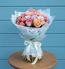 Букет цветов из:  Хризантемы и Розы в Нарткале