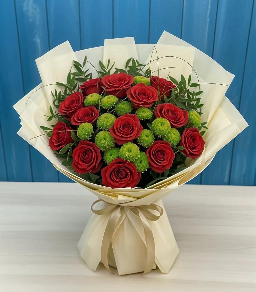 Букет цветов из: Розы и Хризантемы в Нарткале